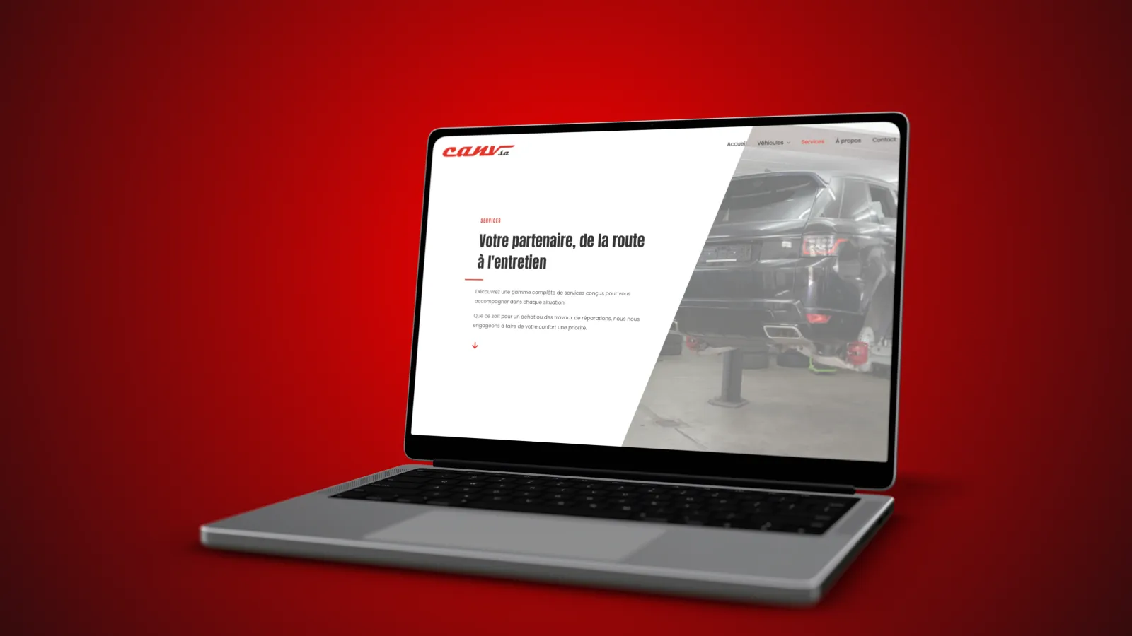 The Services page of the CANV SA website