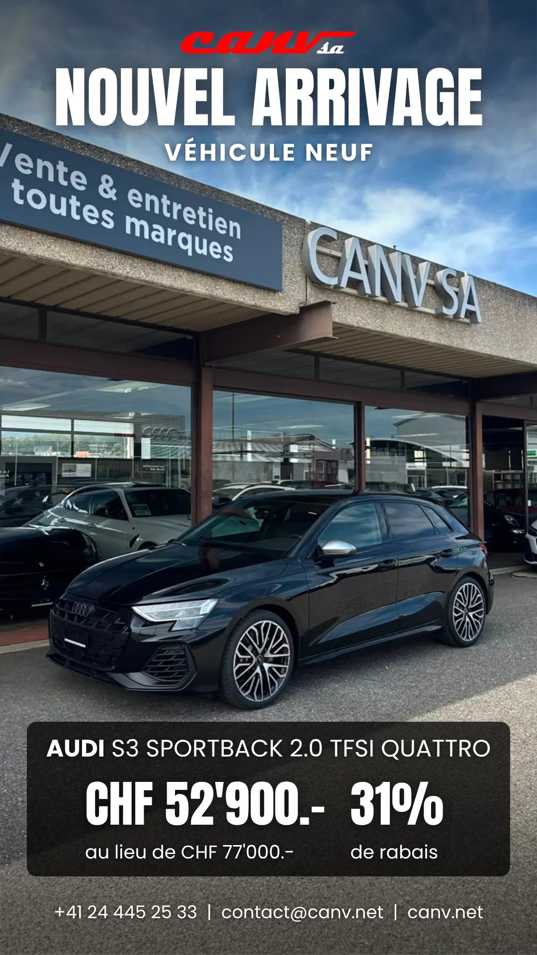 “New arrival” story for the Audi S3 Sportback