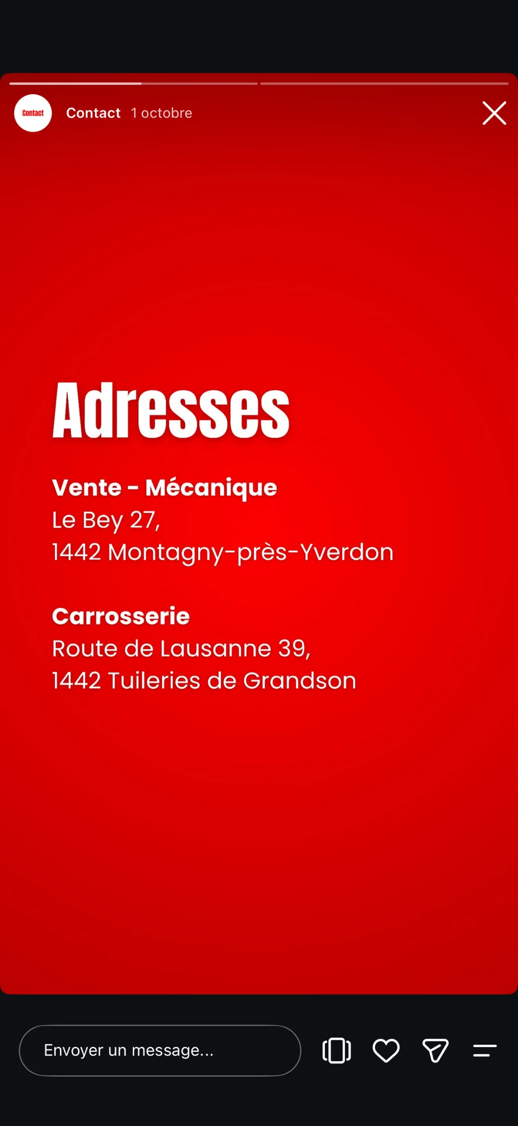 “Addresses” story for both sites