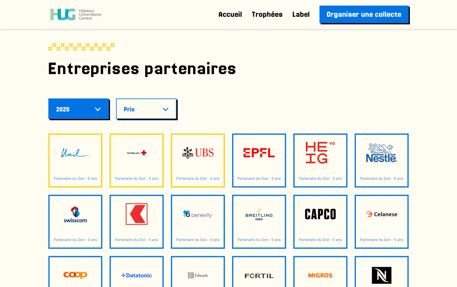 The list of labelled partner companies